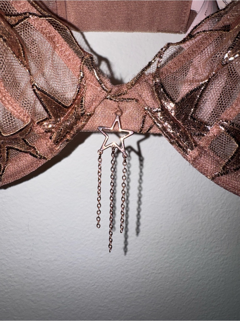 NWT Victoria’s Secret 36C Rose Gold Very Sexy Stardust Embroidery Demi Bra - Picture 9 of 11